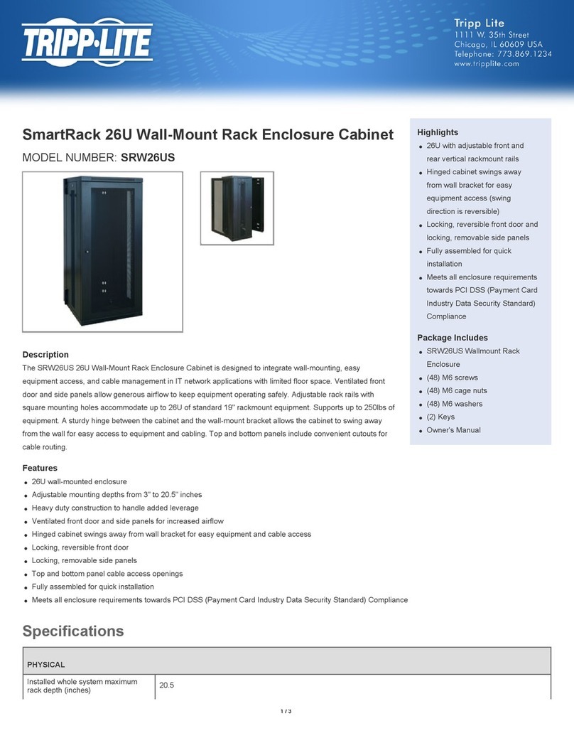 Tripp Lite SmartRack SRW26US Brochure & specs