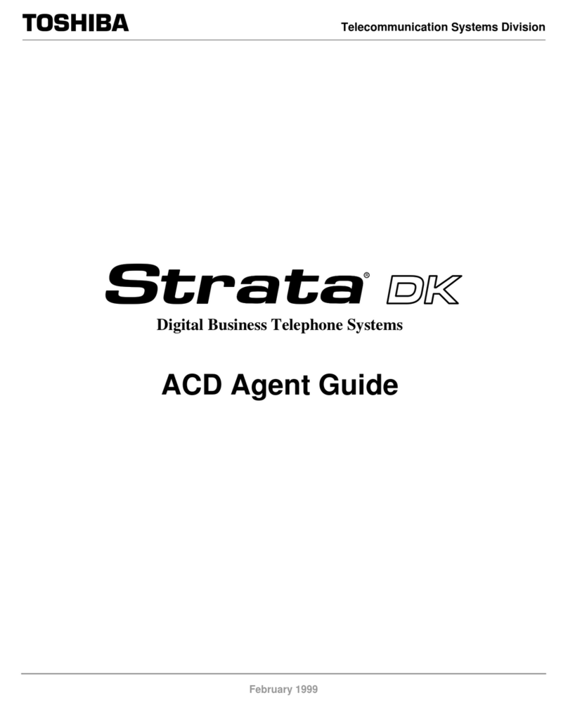 Toshiba Strata DK Backup Installation and operation manual