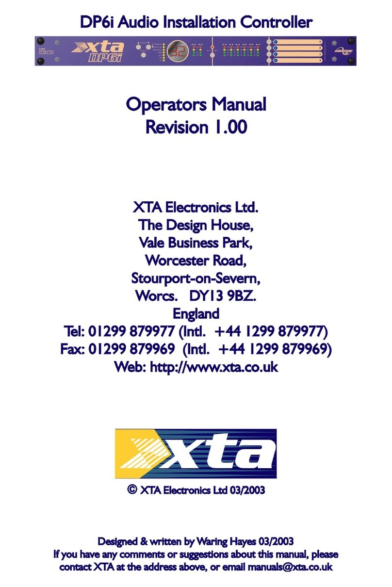 XTA DP6i Operator's manual