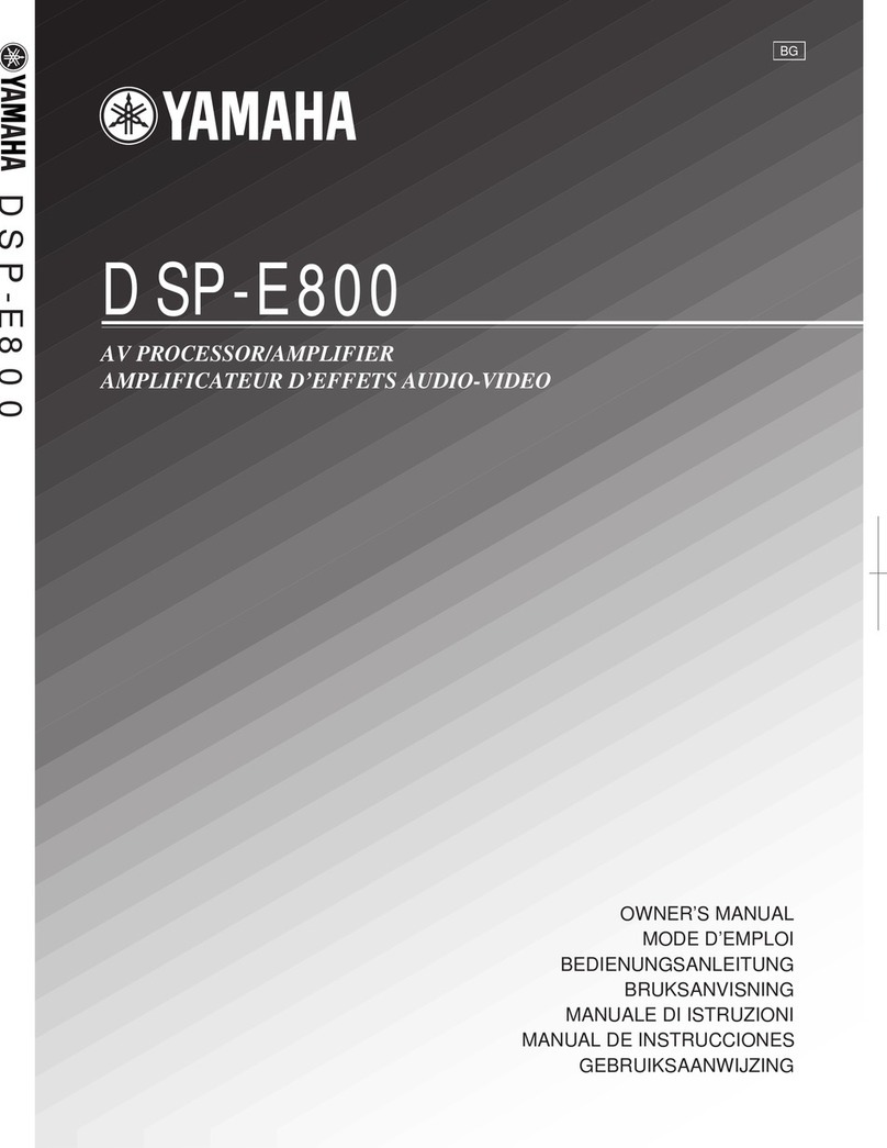 Yamaha DSP-E800 User manual