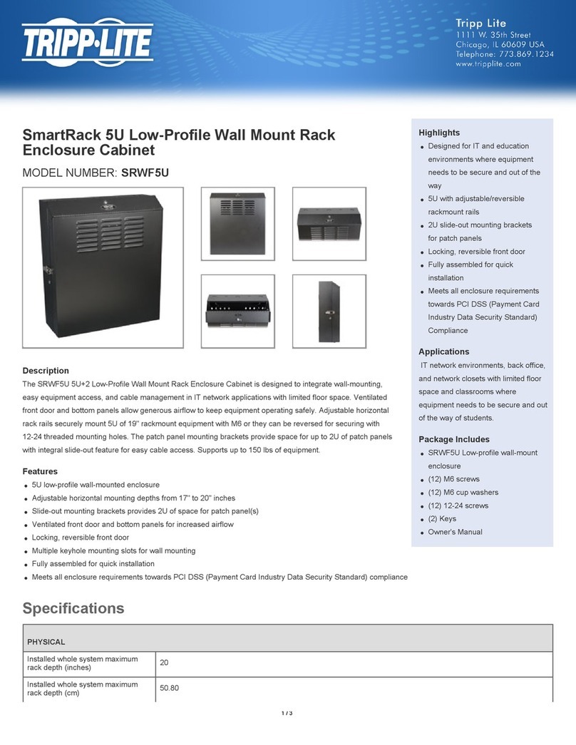 Tripp Lite SmartRack SRWF5U quick guide