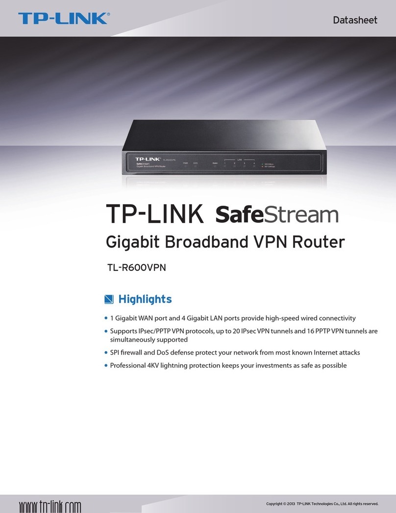 TP-Link SafeStream TL-R600VPN User manual