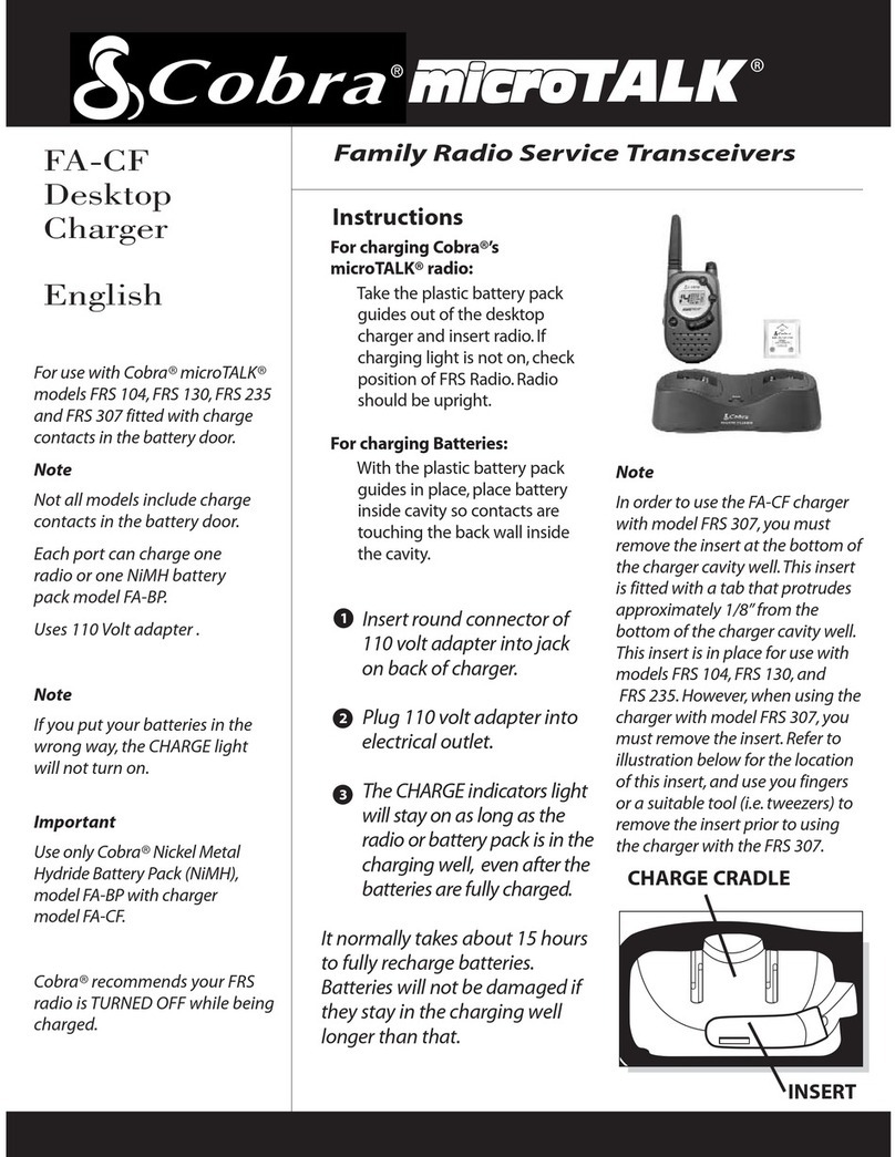 Cobra MicroTalk FRS 104 User manual