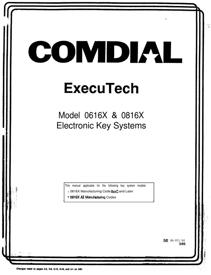 Comdial ExecuTech 0616 Series User manual