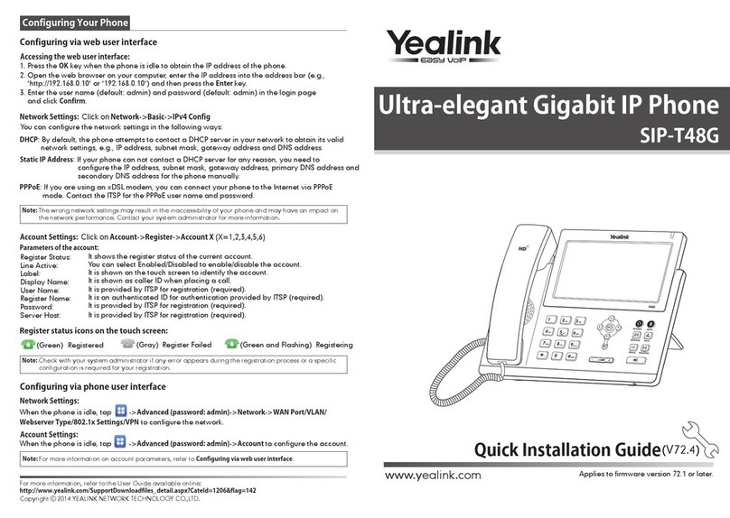 Yealink Yealink SIP-T48G User manual