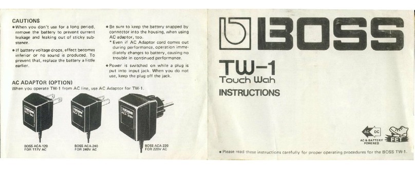 BOSSCO TW-1 Touch Wah User manual