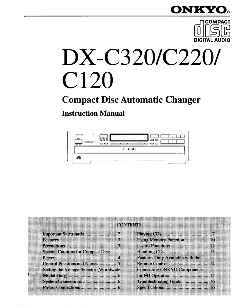 Onkyo DX-C320 User manual Onkyo DX-C320 User manual