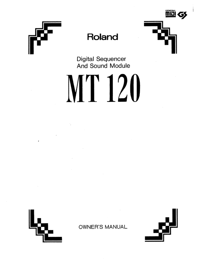 Roland MT 120 User manual