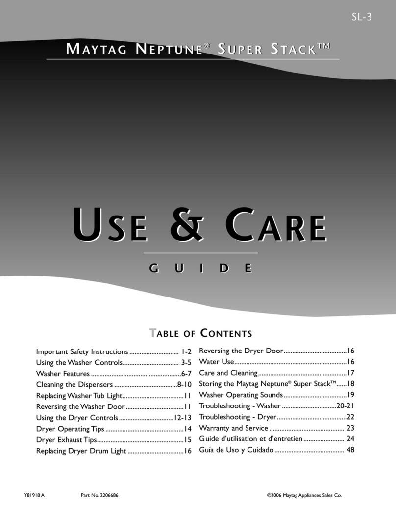 Maytag Neptune SL-3 User manual