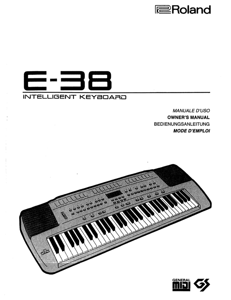 Roland E-38 User manual
