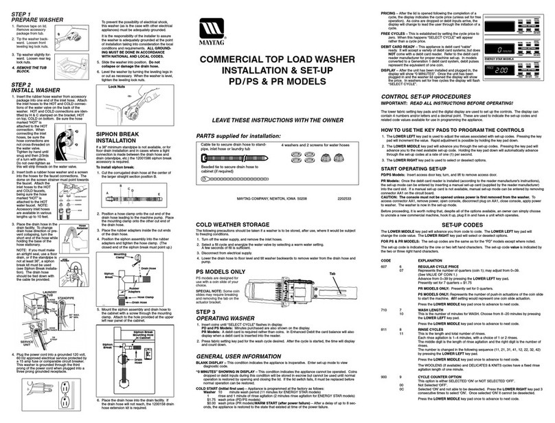 Maytag PD Manual