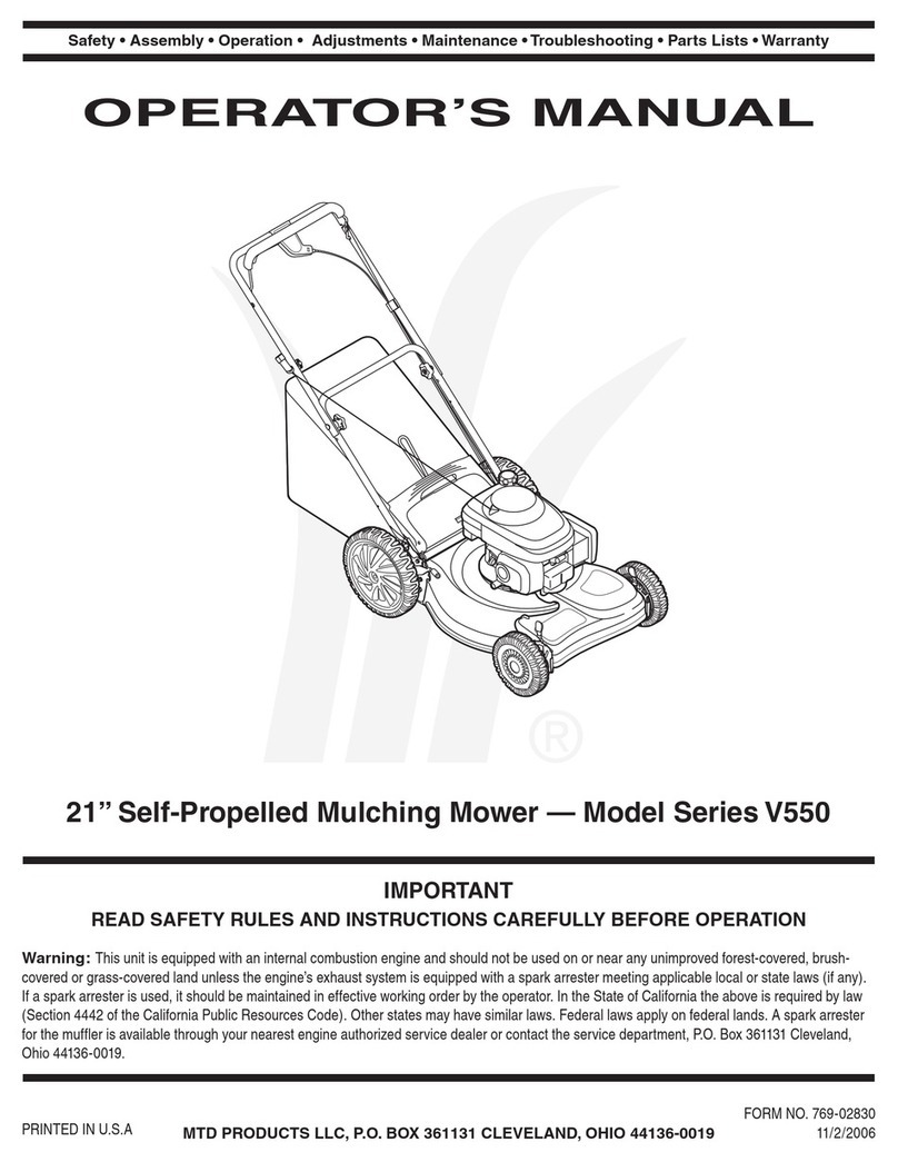 MTD V550 Series User manual