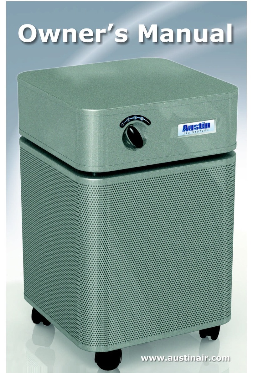 Austin Air Portable room air cleaner owner's manual