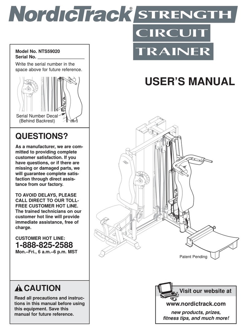 NordicTrack STRENGTH CIRCUIT TRAINER user manual