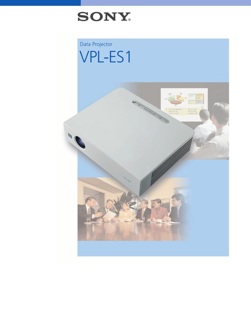 Sony VPL-ES1 User manual Sony VPL-ES1 User manual