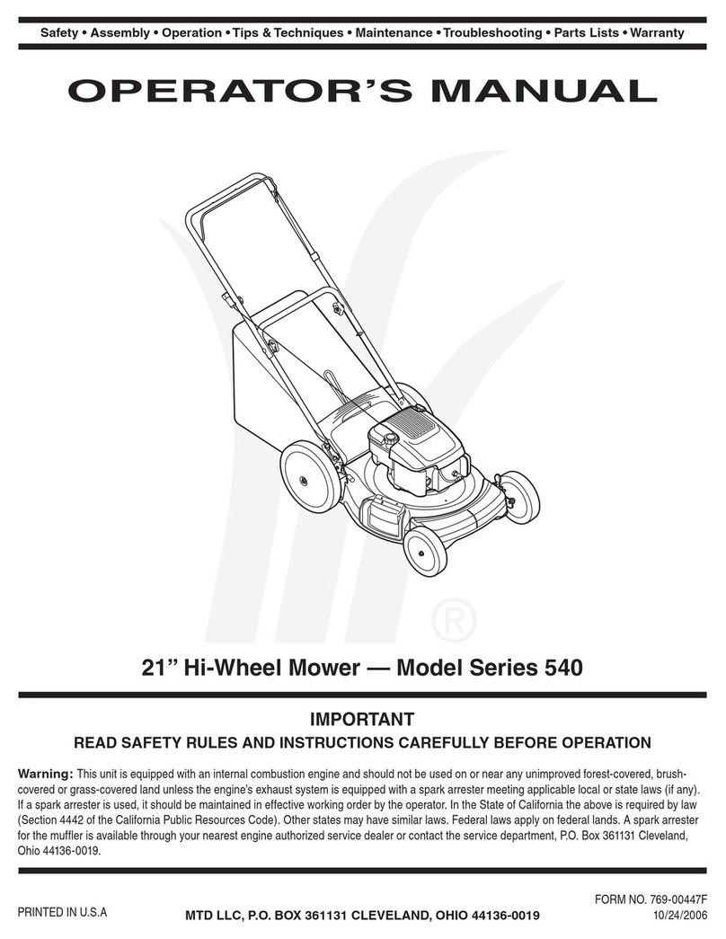 MTD 540 Series User manual