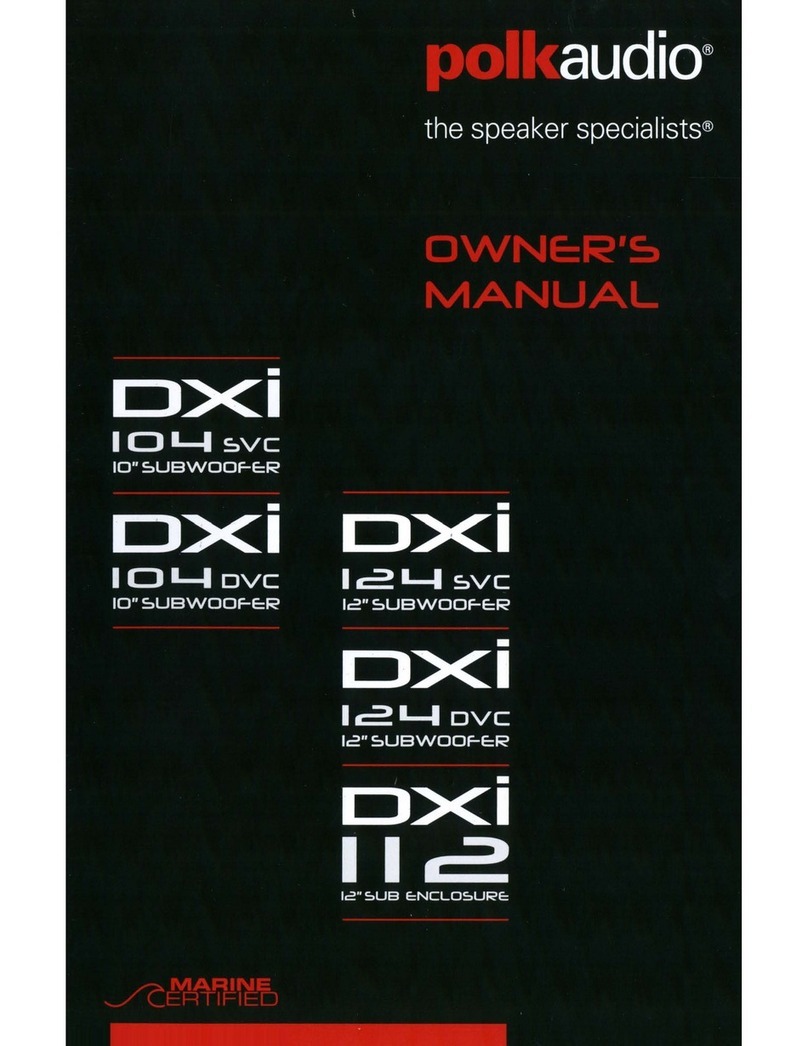 Polk Audio DXi 124 SVC User manual