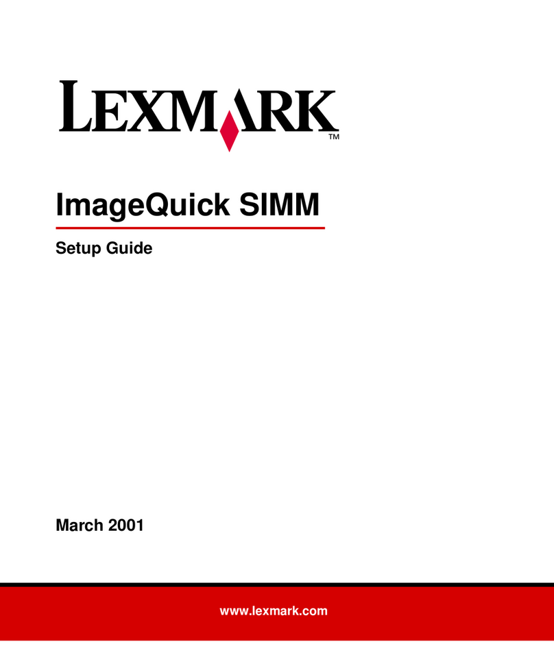 Lexmark ImageQuick SIMM Setup guide