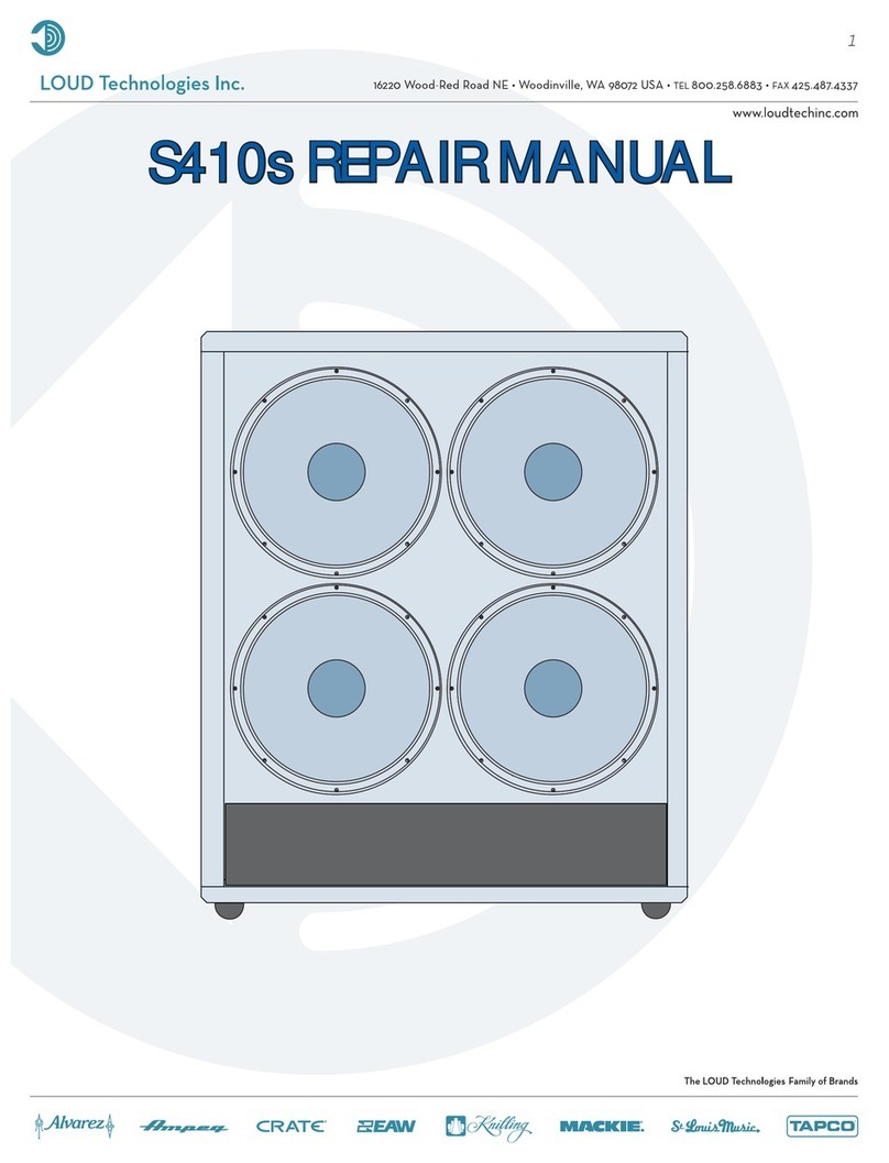 LOUD Technologies S410s Repair manual