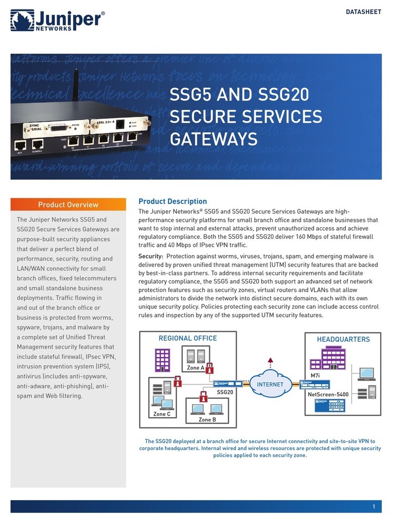 Juniper SSG5 User manual