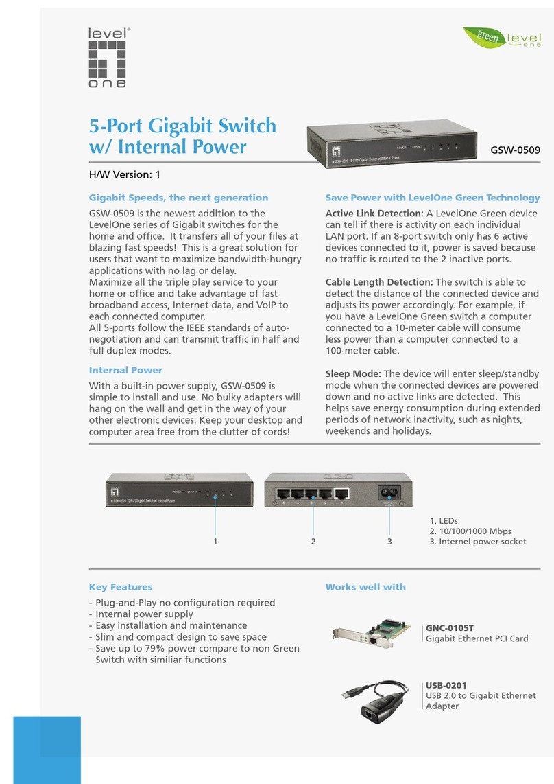 LevelOne GSW-0509 Specifications