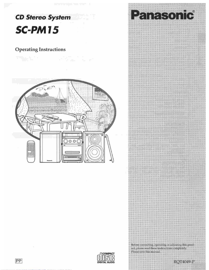 Panasonic SCPM15 - CD STEREO SYSTEM operating instructions