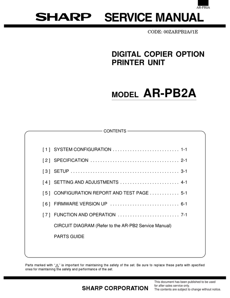 Sharp AR-PB2A User manual Sharp AR-PB2A User manual