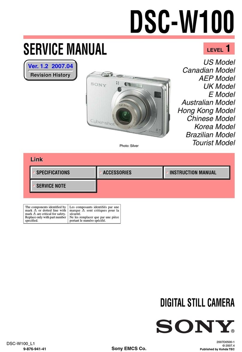 Sony Cyber-shot DSC-W100 Service manual
