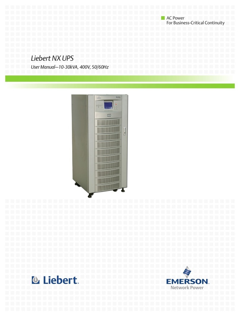 Liebert NX User manual Liebert NX User manual