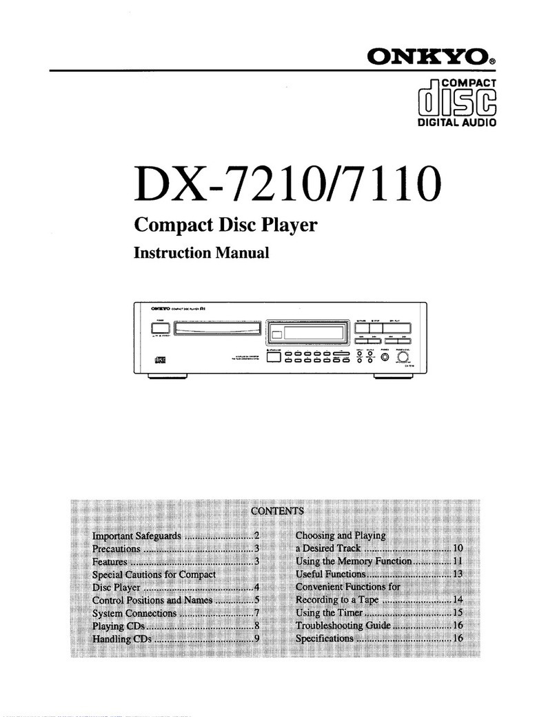 Onkyo DX-7210 User manual Onkyo DX-7210 User manual