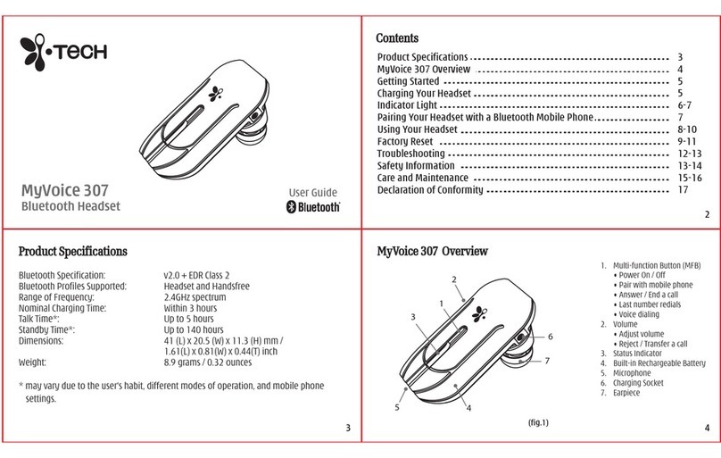 TECH MyVoice 307 User manual