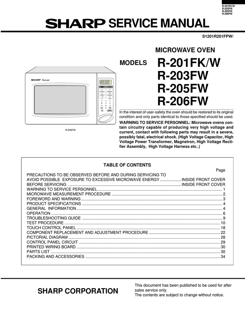 Sharp R-201FW User manual