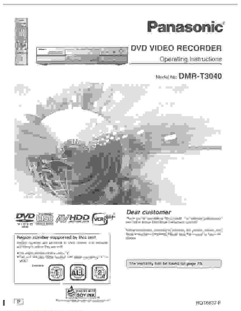 Panasonic DMR-T3040 operating instructions