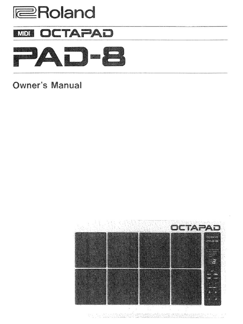 Roland Midi Octapad PAD-8 User manual