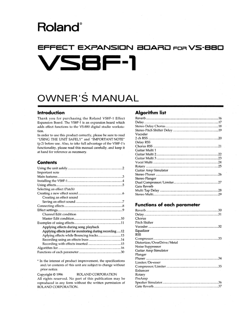 Roland VS8F-1 User manual