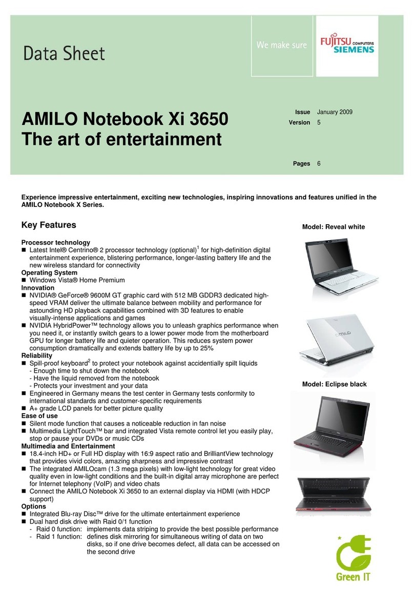 Fujitsu Siemens Computers AMILO Xi 3650 datasheet