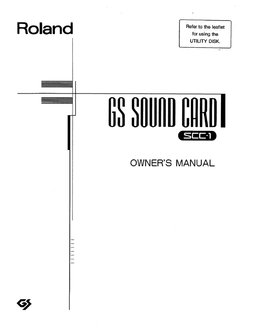 Roland SCC-1 User manual