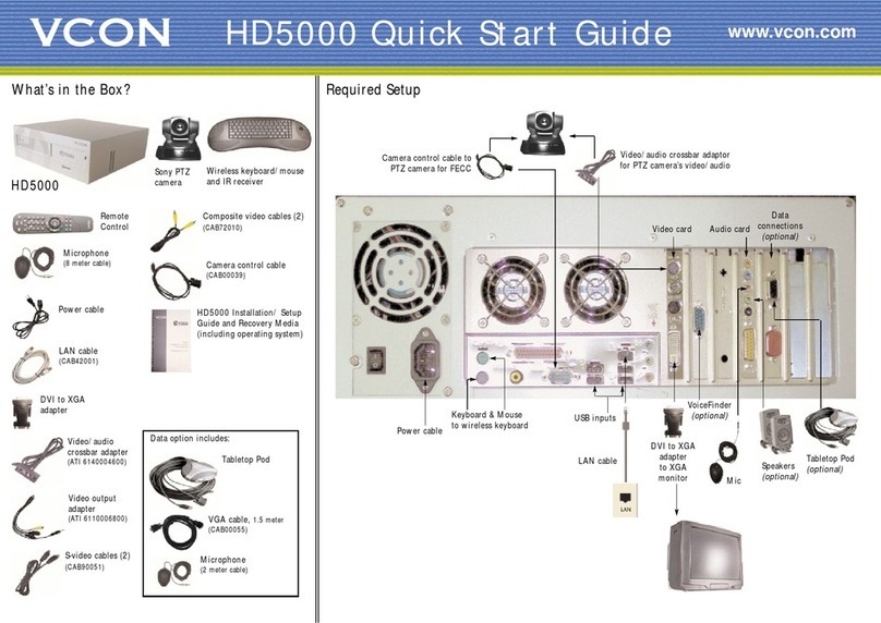 VCON HD5000 Series quick start guide