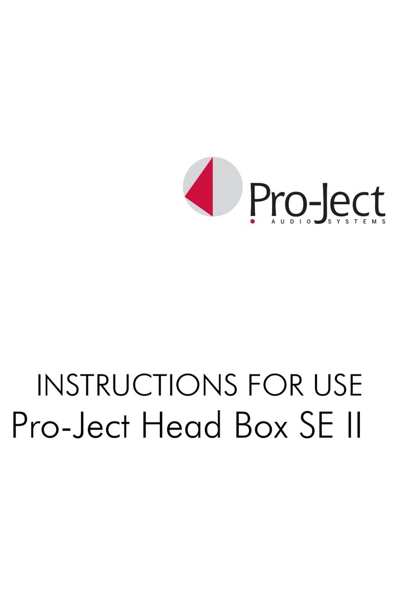 Pro-Ject Audio Systems Head Box SE II User manual
