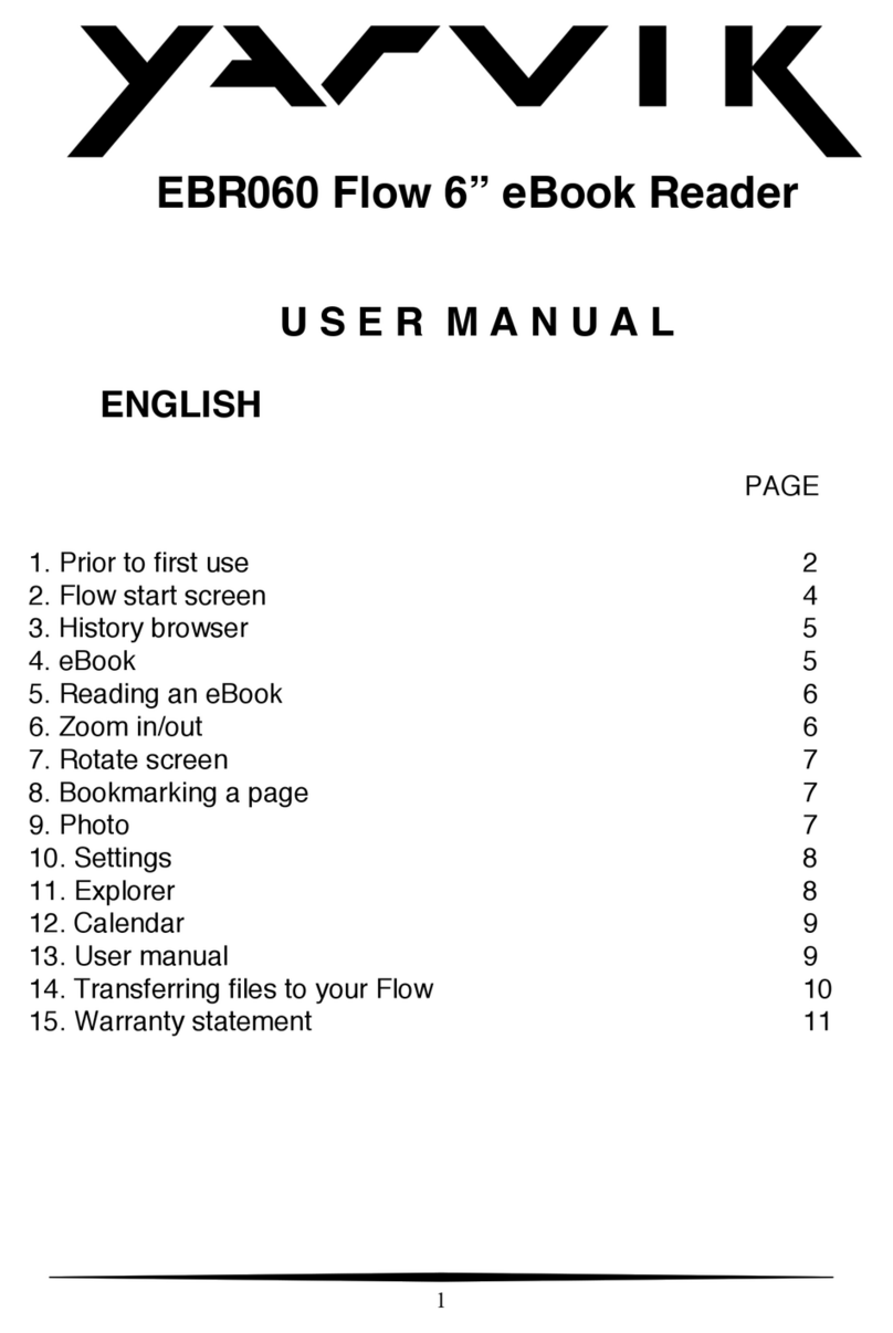 Yarvik EBR060 Flow User manual