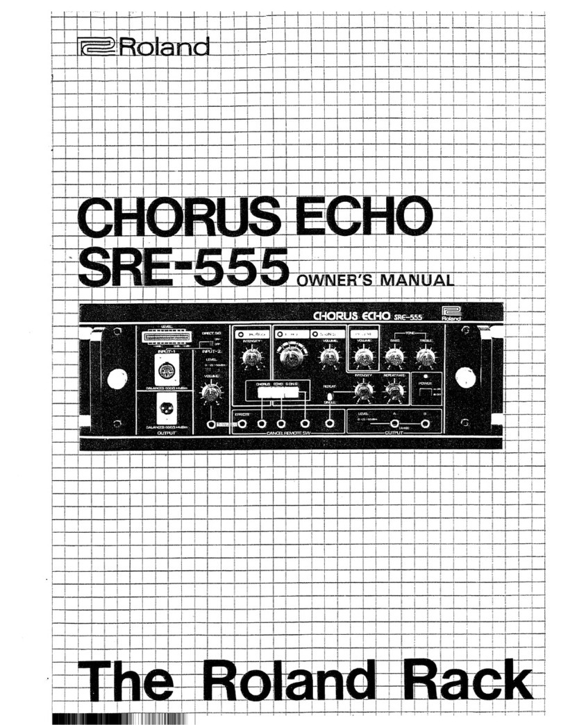 Roland CHORUS ECHO SRE-555 User manual