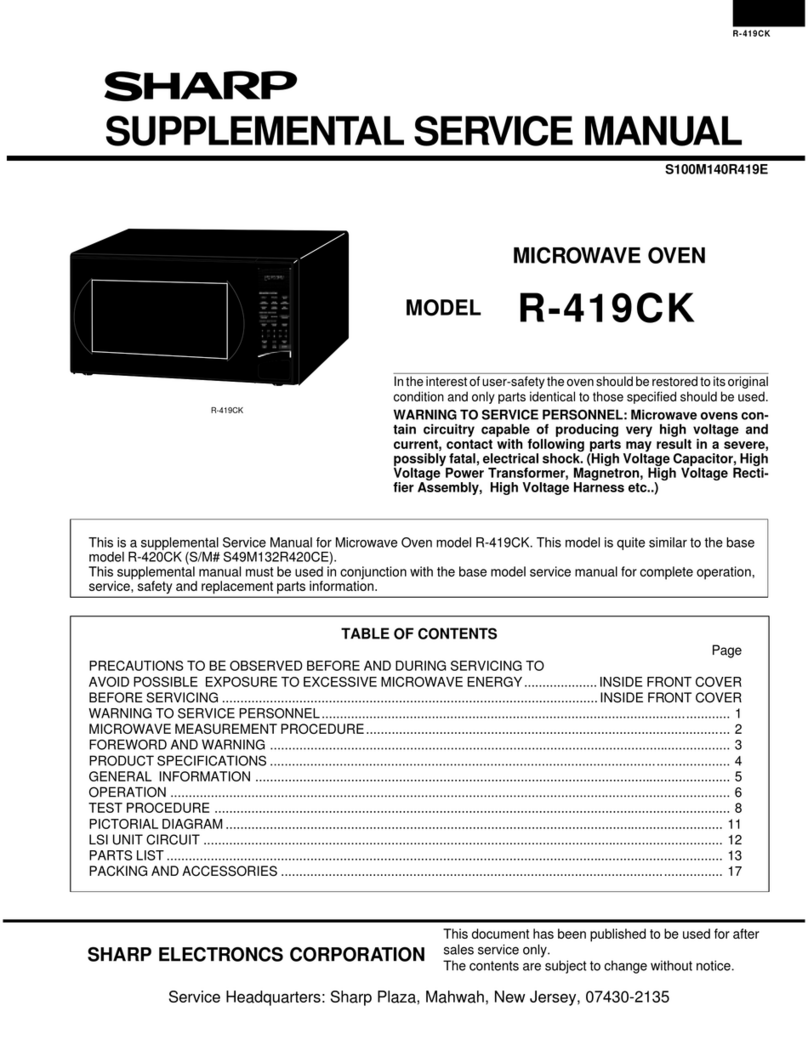 Sharp R-419CK User manual