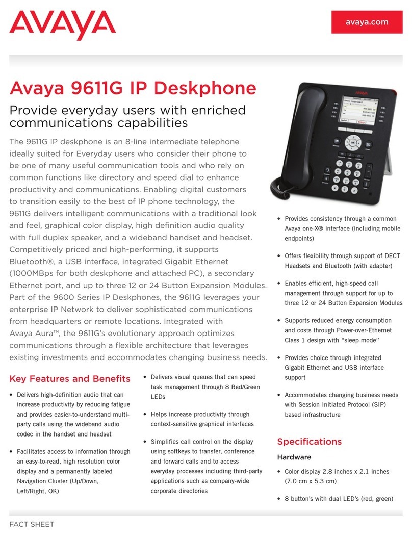 Avaya one-X 9611G User manual