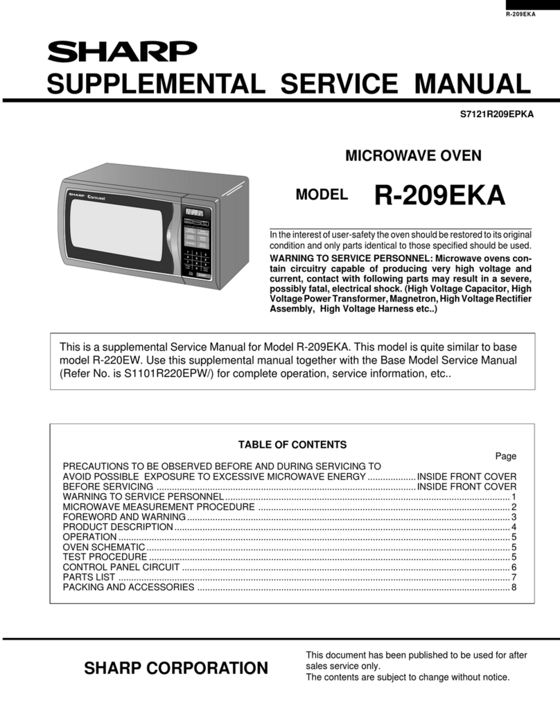 Sharp R-209EKA User manual