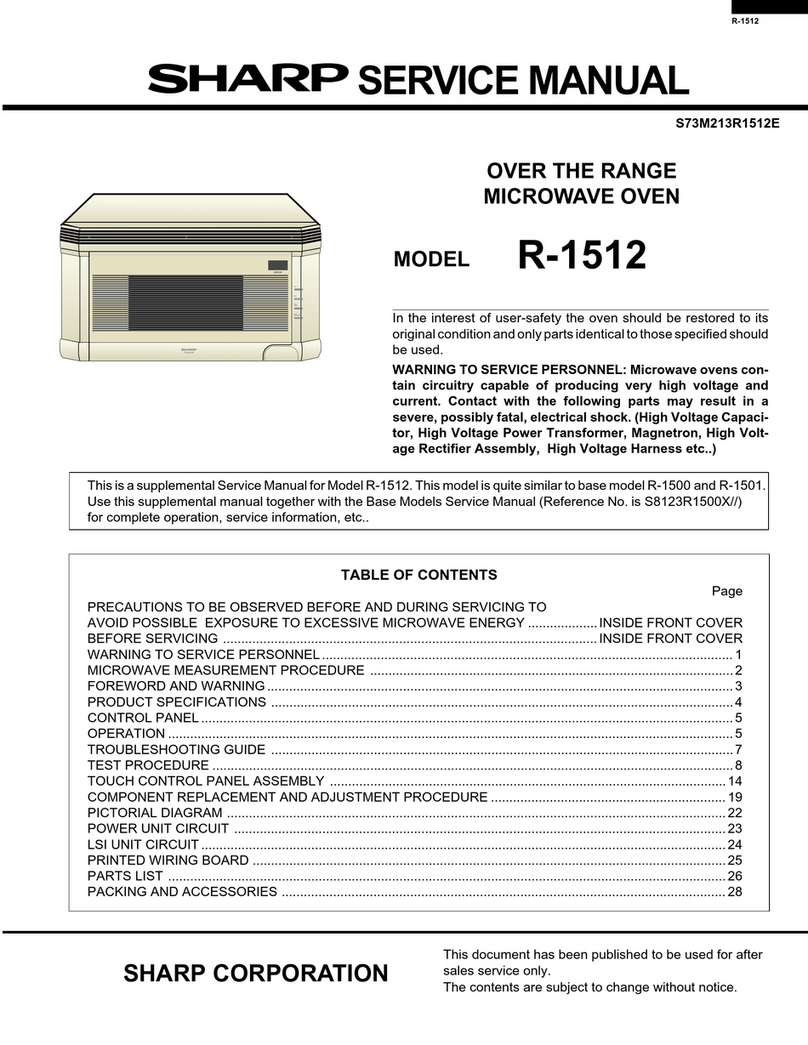 Sharp Carousel R-1512 Service manual