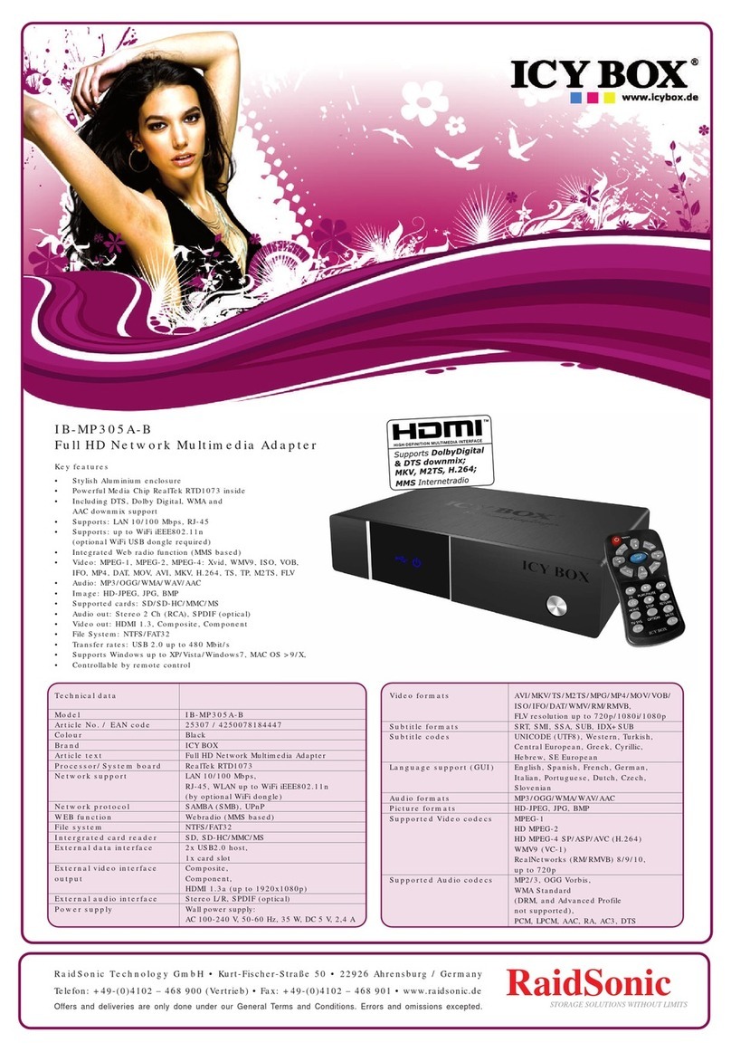 RaidSonic IB-MP305A-B Brochure & specs