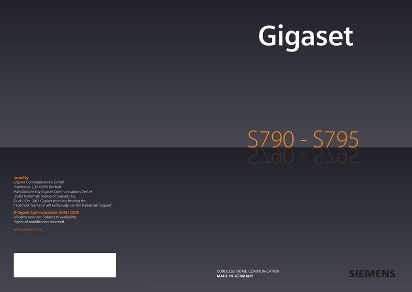 Siemens Gigaset S790 User manual Siemens Gigaset S790 User manual