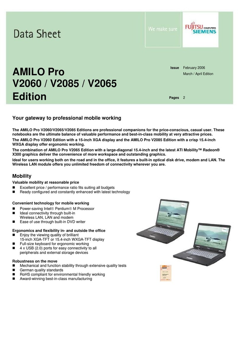 Fujitsu Siemens Computers AMILO Pro V2060 datasheet