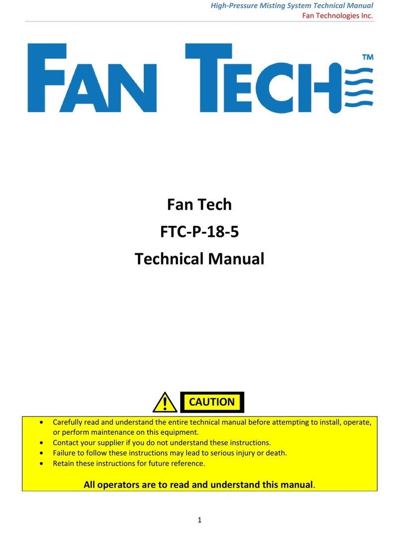 Fantech FTC-P-18-5 User manual
