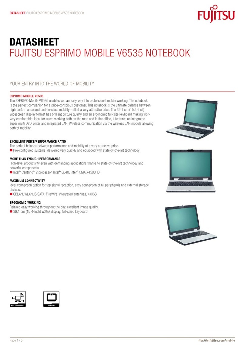 Fujitsu ESPRIMO Mobile V6535 User manual Fujitsu ESPRIMO Mobile V6535 User manual